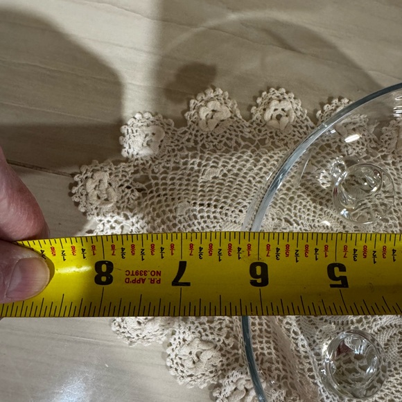 Vintage Krosno Polish Etched Footed Crystal Bowl - Picture 4 of 5